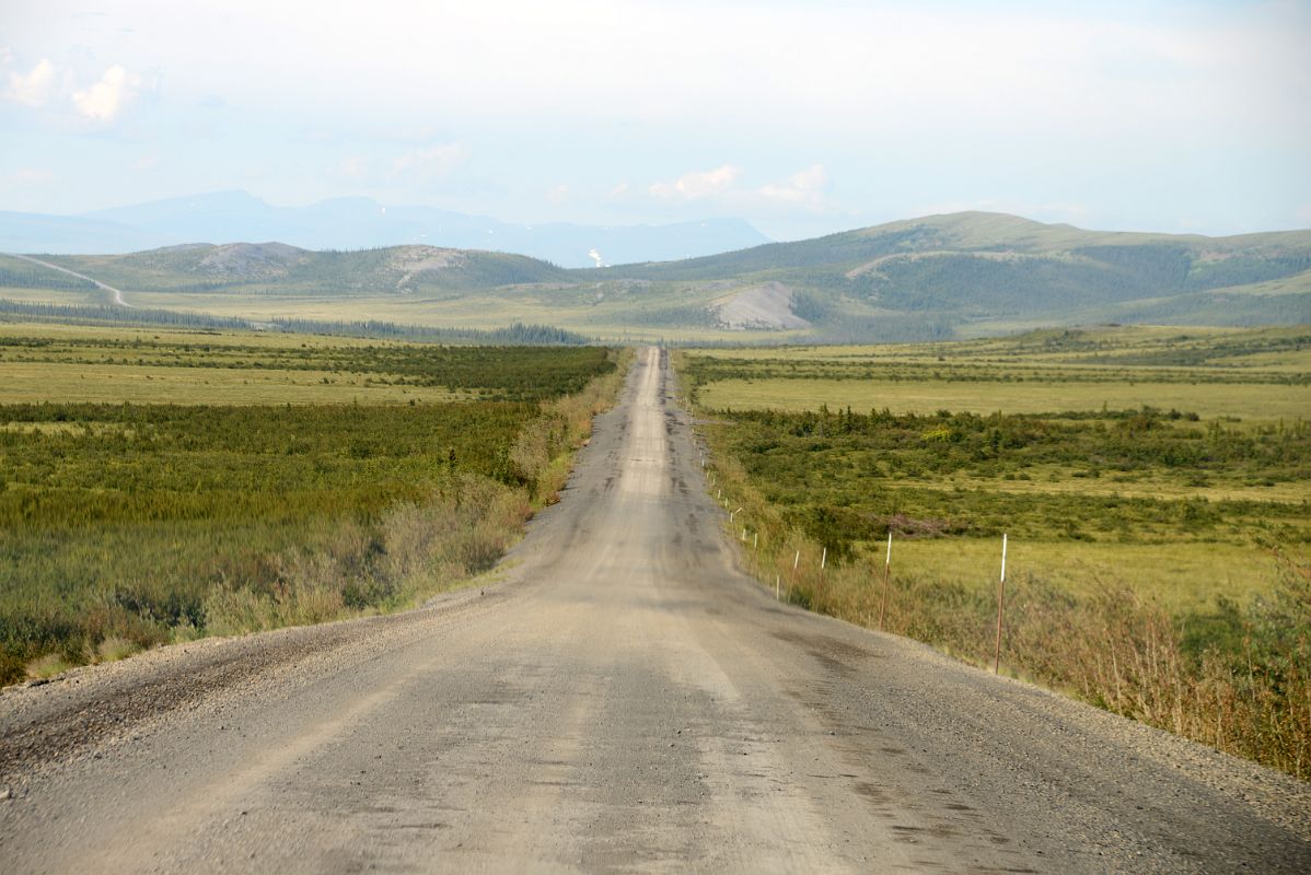 24B The Dempster Highway With Richardson Mountains In Yukon From Between The Yukon Northwest Territories Border And Arctic Circle